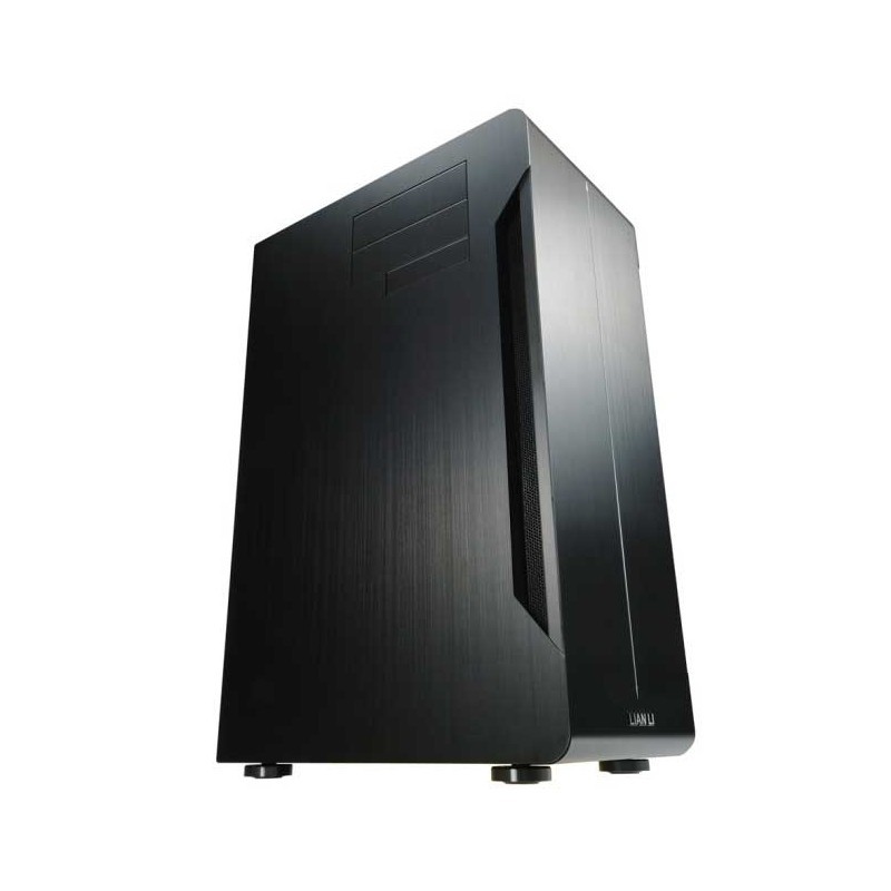 Lian-li pc-X500 , midi tower , Black , No psu ( bottom placed design ) , right/left side-accessed 3.5"+5.25" device , dual chamber + 380mm short depth design , made in Taiwan , hairline brush anodized aluminum , dual -layer side panel with sound dimmer structure , removable front panel with jointer ; 1394 firewire + e-SATA + 4 x front usb + audio in/out - 2x 5.25", 1x3.5" , 4x 3.5" hidden ( anti-vibration drive cage - side accessed ) - 4x120mm speed adjustable fan upto 5 , 1 x 585mm full height washable air filter in front - atx