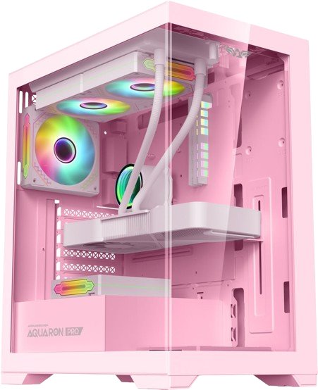 Armaggeddon Aquaron Pro ATX Gaming Case - Pink