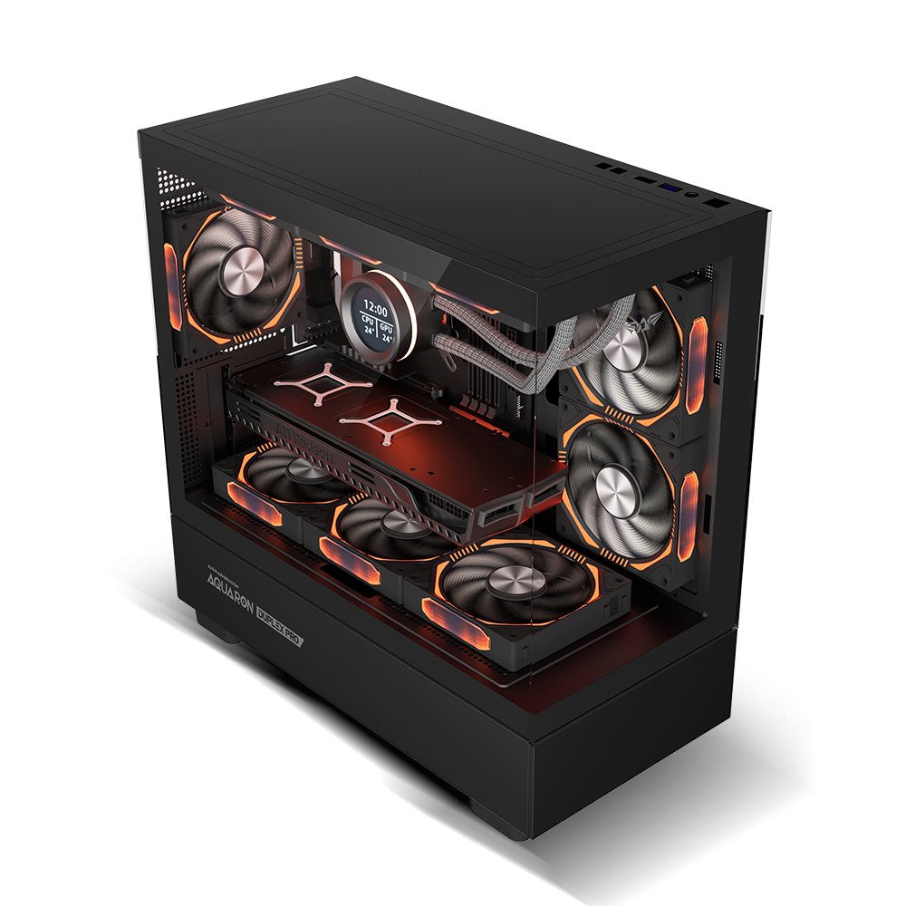 Armaggeddon Aquaron Duplex Pro Micro-ATX Gaming Case - Black