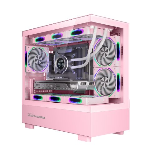 Armaggeddon Aquaron Duplex Pro Micro-ATX Gaming Case - Pink