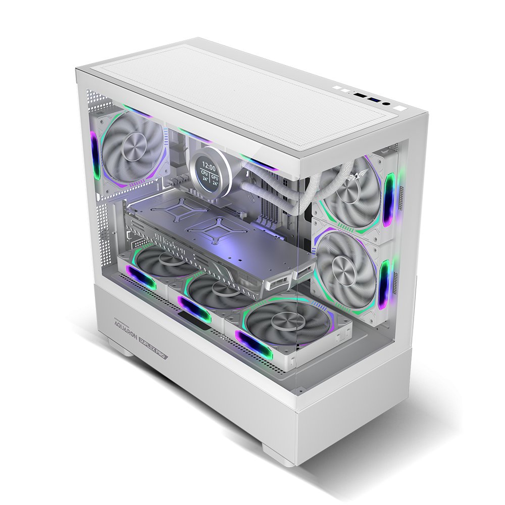 Armaggeddon Aquaron Duplex Pro Micro-ATX Gaming Case - White
