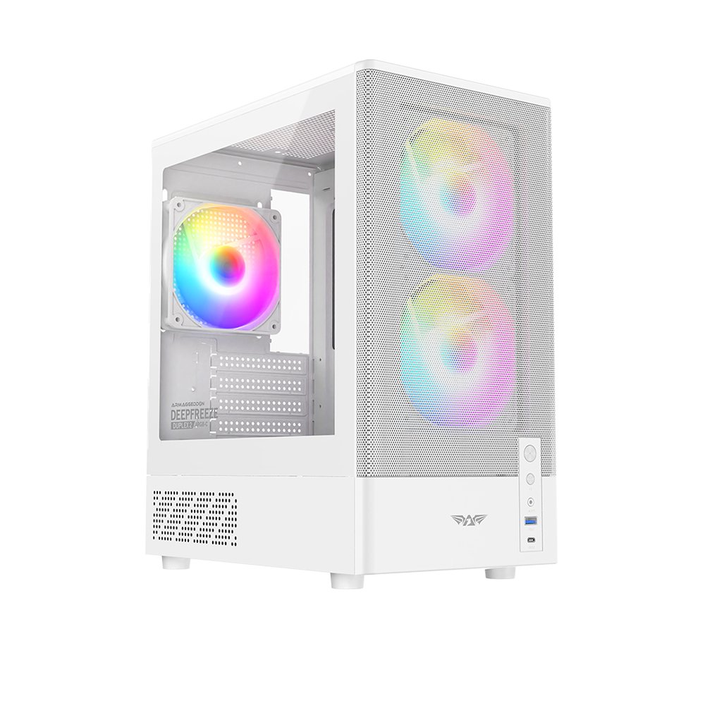 Armaggeddon DeepFreeze Duplex 2 Chroma MicroATX Gaming Case - White