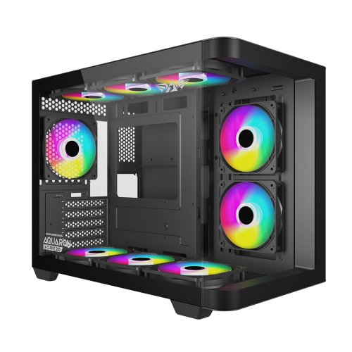 Armaggeddon Aquaron X-Curve 285 MicroATX Gaming Case - Black
