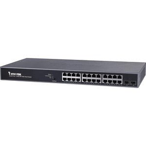 VIVOTEK Managed Websmart 24x Gigabit PoE 2x SFP; 370W