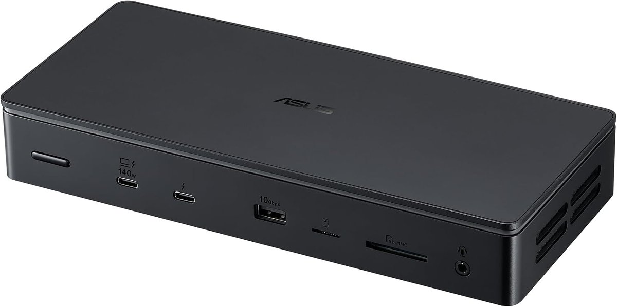 ASUS Commercial ASUS Master Thunderbolt 5 Dock DC510|3×4K 144 Hz|2×8K 60 Hz|1×8K 60 Hz|3×Thunderbolt 5 ports|SD+microSD|2.5G Ethernet