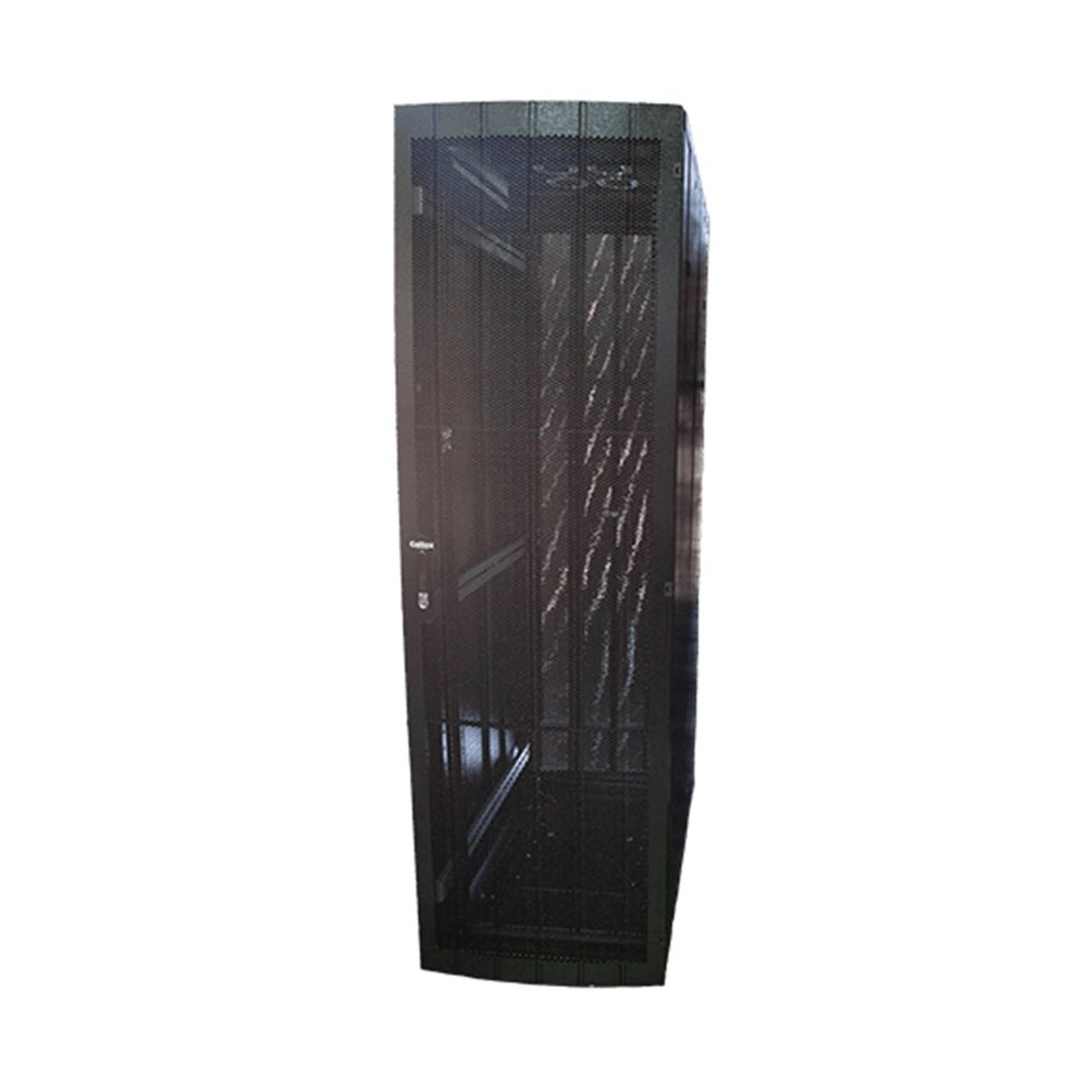 RCT Cabinet RCT 25U CP server/networking cabinet 4x uprights 4x feets incl Glands + Screws; 600 X 1000 PERFORATED DOOR; BLACK.