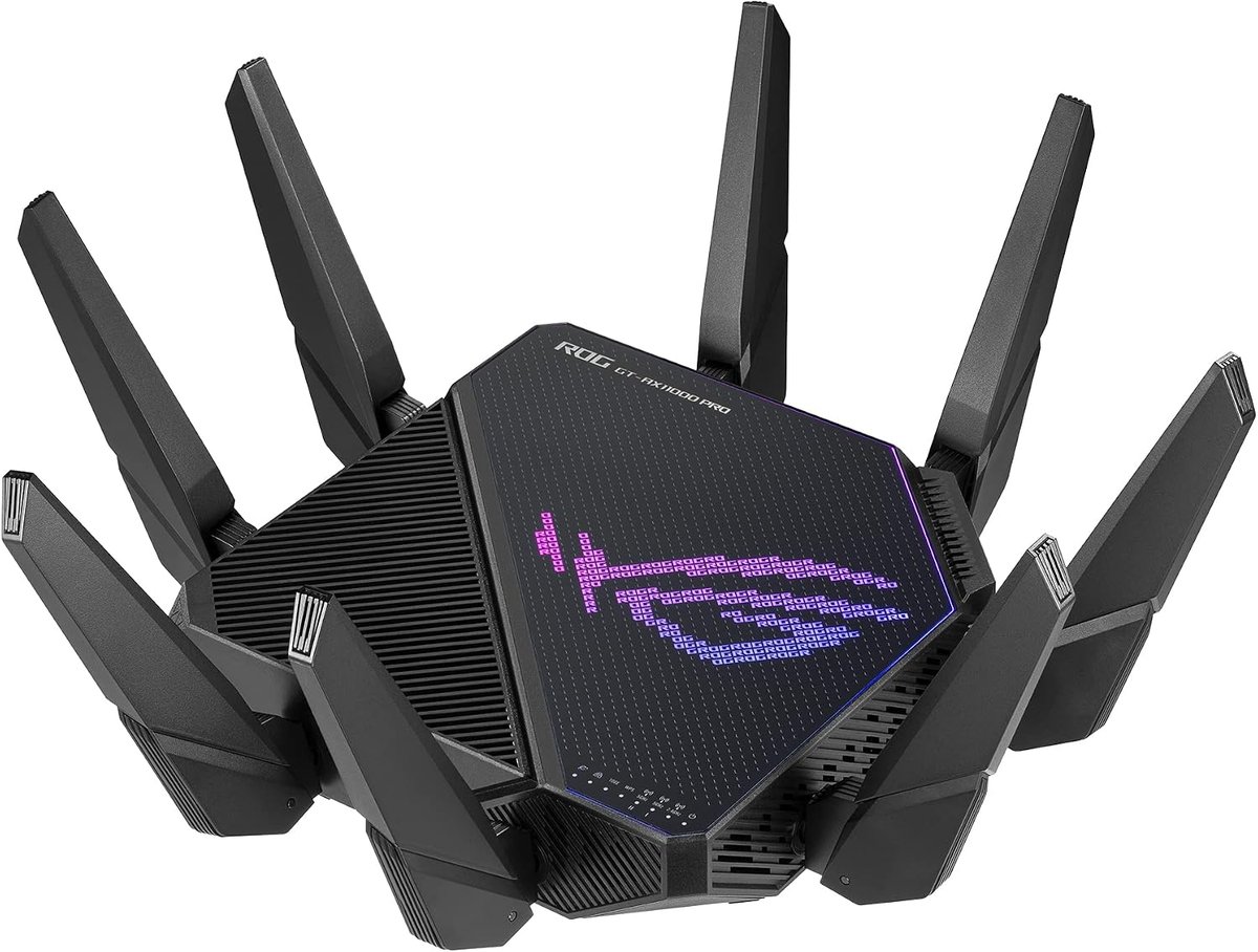 ASUS Networking ASUS ROUTER/Gaming/2.4GHz 4x4 upto 1148Mbps/5GHz-2 4x4 upto 4808Mbps/2xWAN/4xLAN/2xUSB/AiMesh/AiProtection/VPN/90IG0720-MU2A00