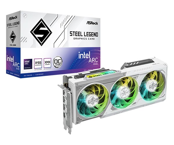 ASRock Intel ARC B580 Steel Legend 12GB OC Graphics Card