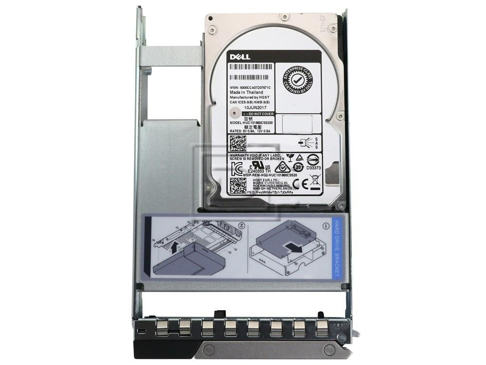 Dell 1.2TB 10K RPM SAS 12Gbps 2.5" Hybrid Hot Plug 3.5" Drive 512n