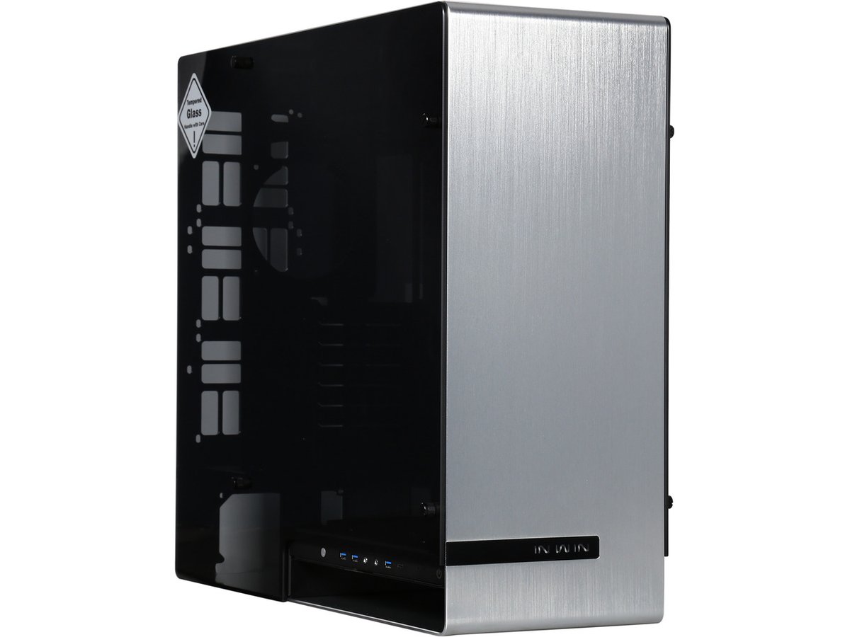 In Win 909 full tower chassis , Silver+black interior - with dual 5mm tempered glass side panels , with white logo display ) , no psu (bottom placed) , quad chambers design for heat separation , support upto 440mm long card , brushed-hairline aluminium ; 1x usb3.1 type C + 3x front usb3.0 + audio in/out - 4/0x 3.5" ( in hot swap HDD cage ) + 6/10 x 2.5" - upto 8 fan with magnetic aluminium dust filter , support upto 4x radiators ( 120+240+280+360mm ) - support upto E-ATX - upto 8x expansion cards
