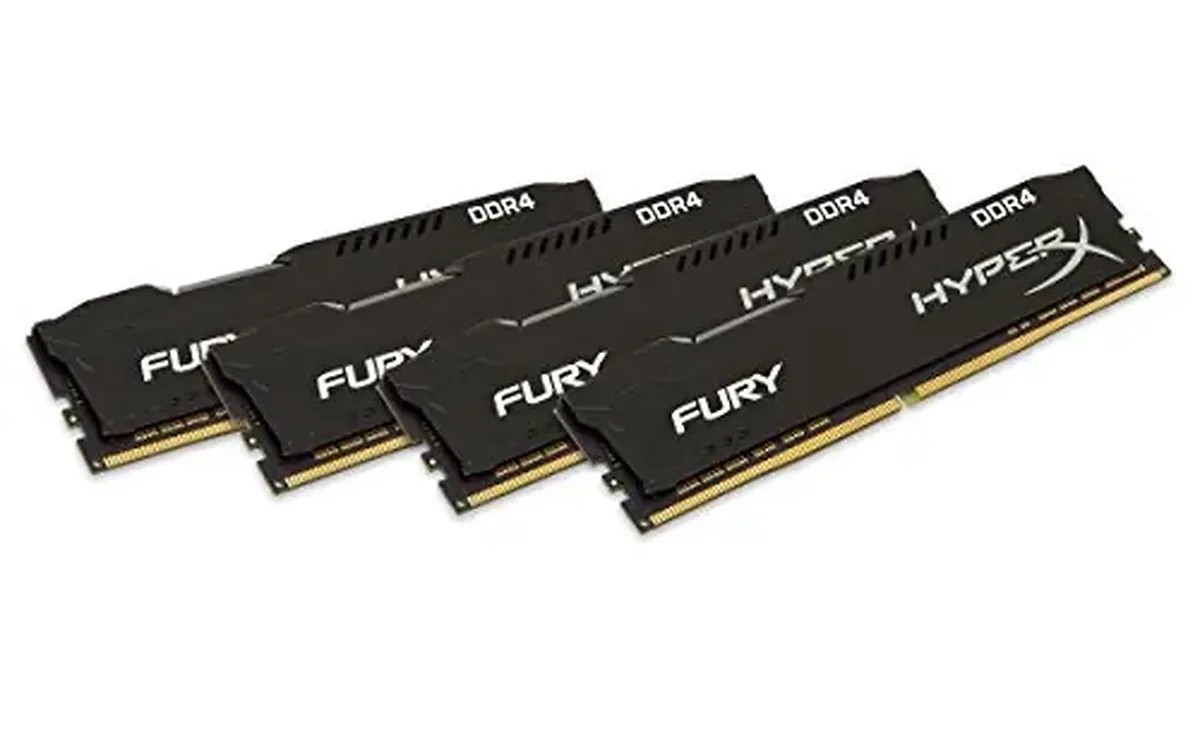 Kingston HX429C17FB2K4/32 DDR4-2933 ( pc4-23400) , hyper-x Fury with blacK asymmetrical heatsink , CL17 , 8Gb x 4 kit - support Intel XMP ( eXtreme Memory Profiles ) , 1.2v - 288pin - lifetime warranty