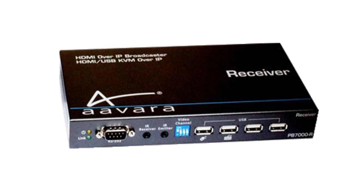 Aavara PB7000-RE Receiver with POE support ( no ac-adapter required ) - multi-casting over iP with HDMi+USB KVM over iP function , with IR ( Infrad Remote ) - RS232 + 4xUSB+ VGA-out + HDMi-out + audio in/out