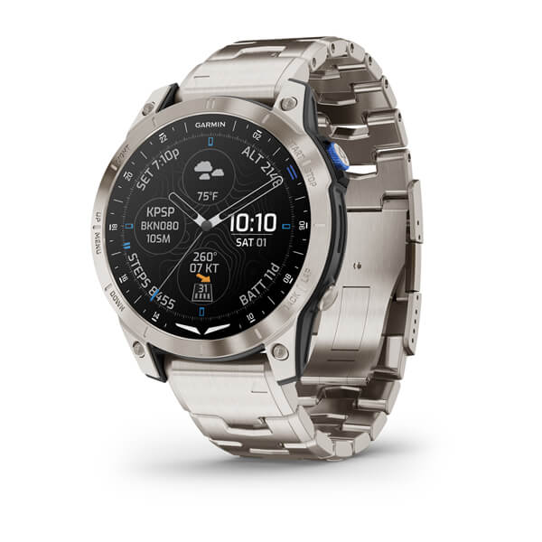 Garmin D2 Mach 1, Black, Brushed Ti w/ Ti Band, AUS/NZ/AFR