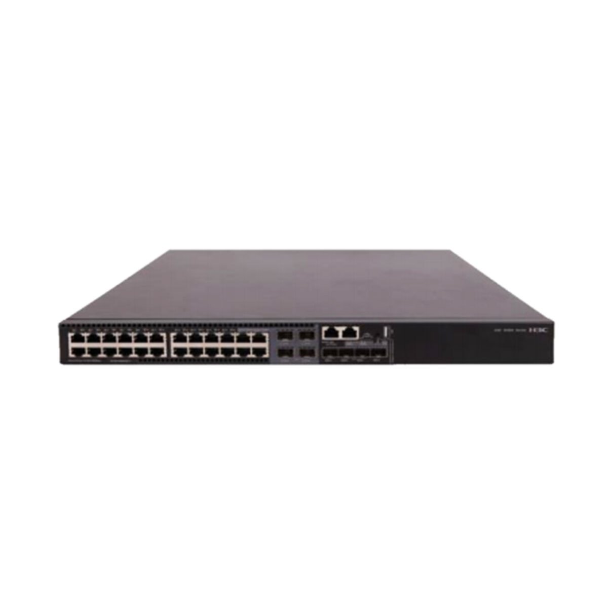 H3C SWITCH - 28-PORT LAYER 2 GIGABIT POE+ - 24X 10/100/1000BASE-T, 4X 100/1000 BASE-X SFP+ - 370W