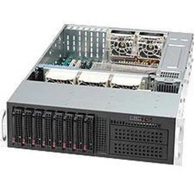 Super Micro SUPERMICRO CHASSIS - RACK 3U 8X 3.5" HOT-SWAP HDD 1000W RPSU