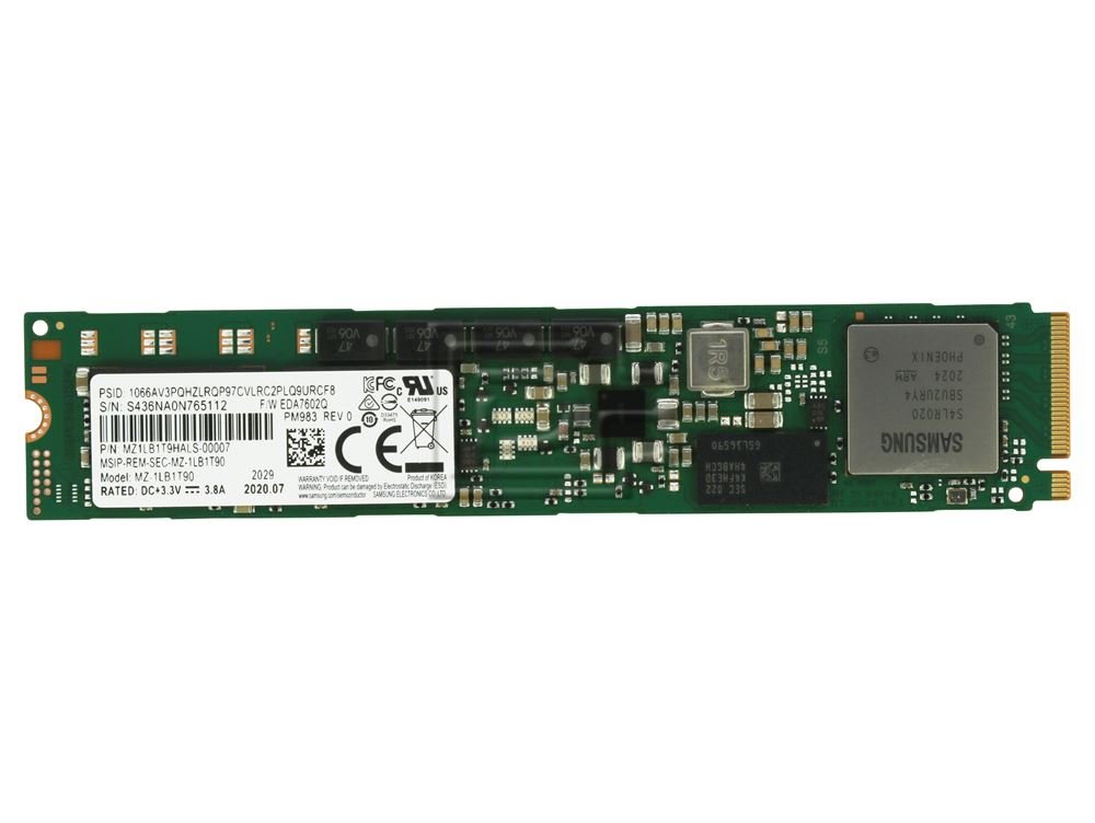 Super Micro SAMSUNG PM983 1.92TB NVME PCIE3X4 V4 M.2 22X110MM (1.3 DWPD)