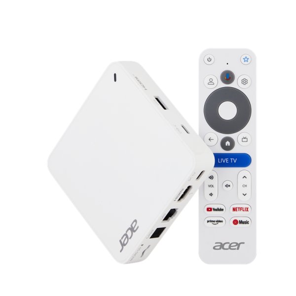 Acer AiTV 4K UHD Google Streaming Device 2GB 16/32-bit DDR4 LPDDR4 RAM; 32GB Storage