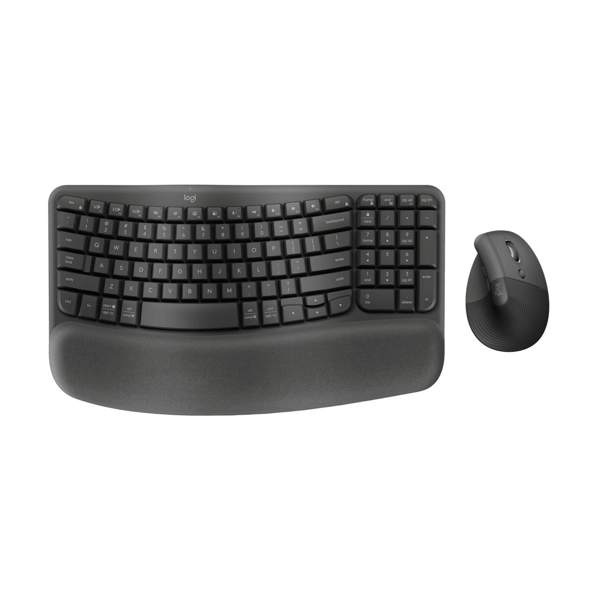 Logitech Wave Keys & Lift Vertical Mouse Combo 920-013635