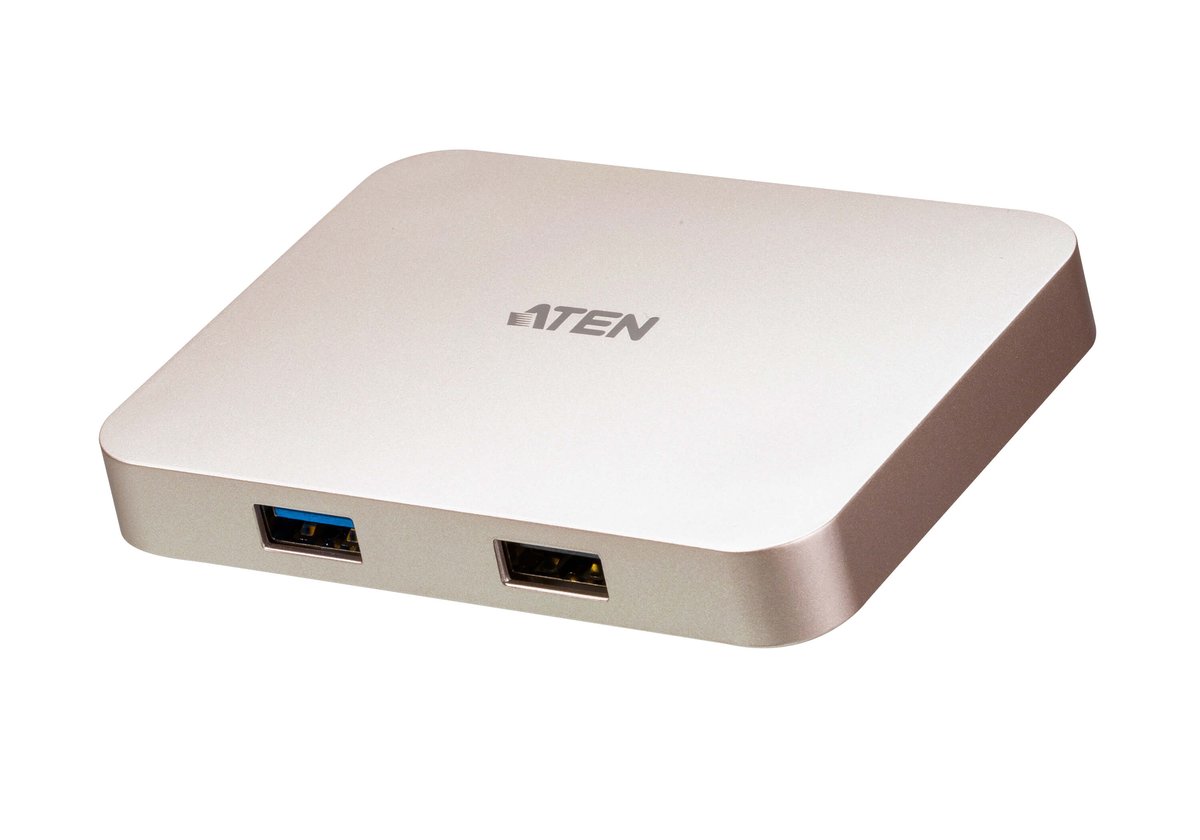 ATEN USB-C 4K Ultra Mini Dock with Power Pass-through.