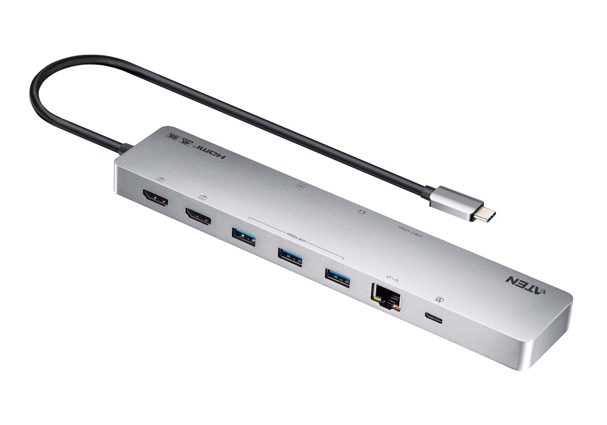 ATEN USB-C Multiport Dock with Power Pass-Through