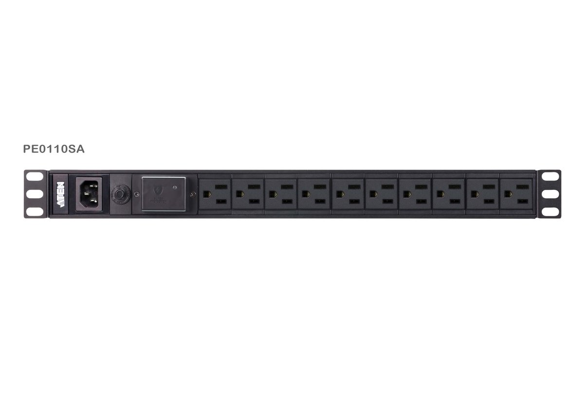 ATEN Basic 1U PDU with surge protection