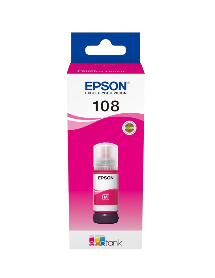 Epson 108 Ecotank Magenta Ink Bottle