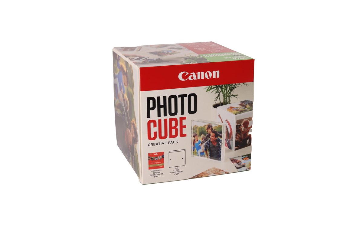 Canon Paper PP-201 5X5 Photo Cube Cp White And Pink