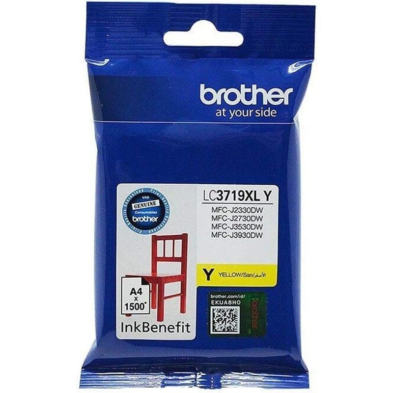 Brother Lc3719 High Yield Yellow Ink Cartridge For Mfcj3530 3000 Page Yield