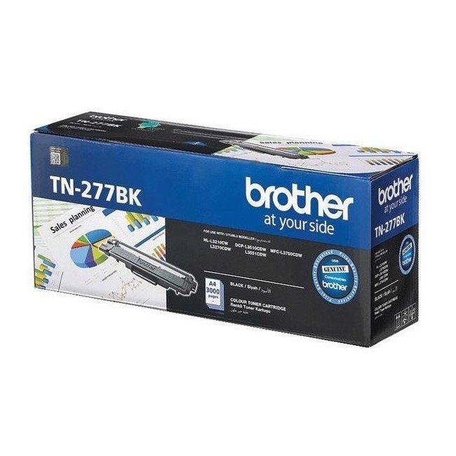 Brother Tn277 Black Toner Cartridge Hll3210cw Dcpl3551cdw Mfcl3750cdw 3000 Page Yeild
