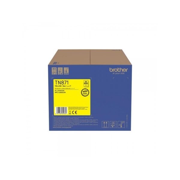 Brother Tn871 High Yield Yellow Toner Cartridge For Hl L9430cdn Mfc L9630cdn