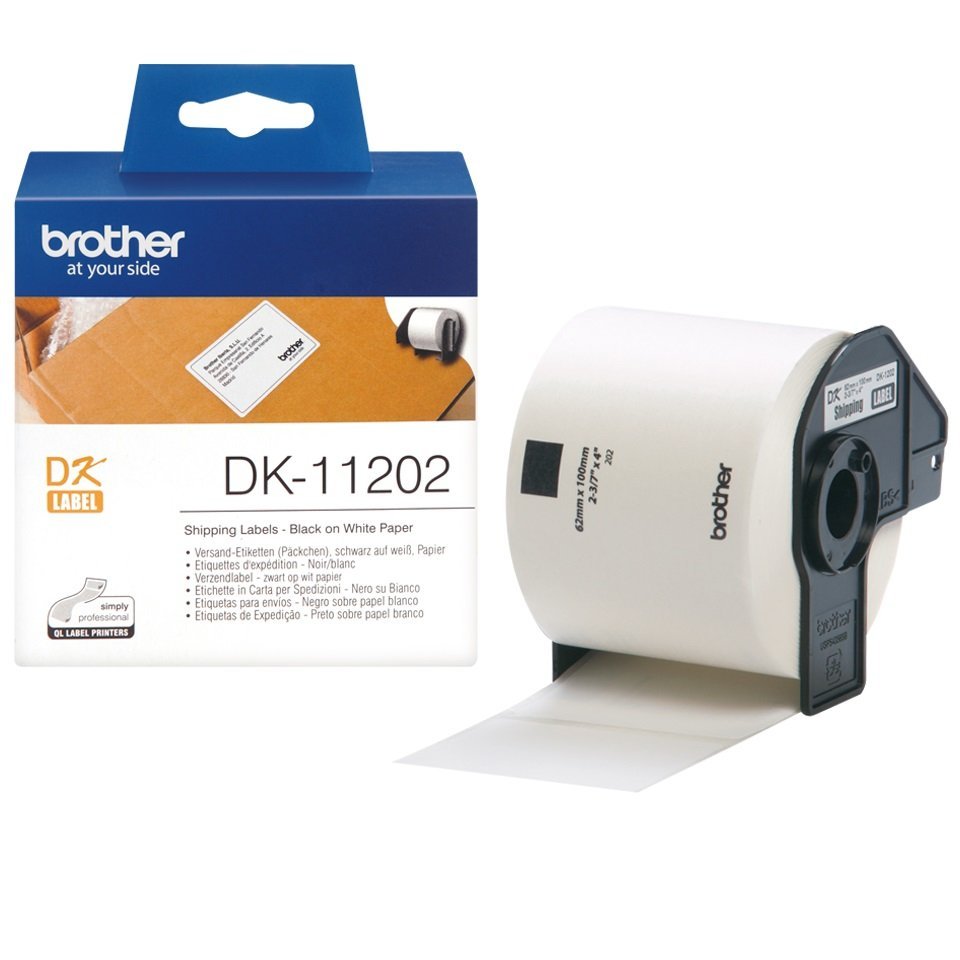 Brother Shipping Label 62mm X 100mm 300 Labels Per Roll