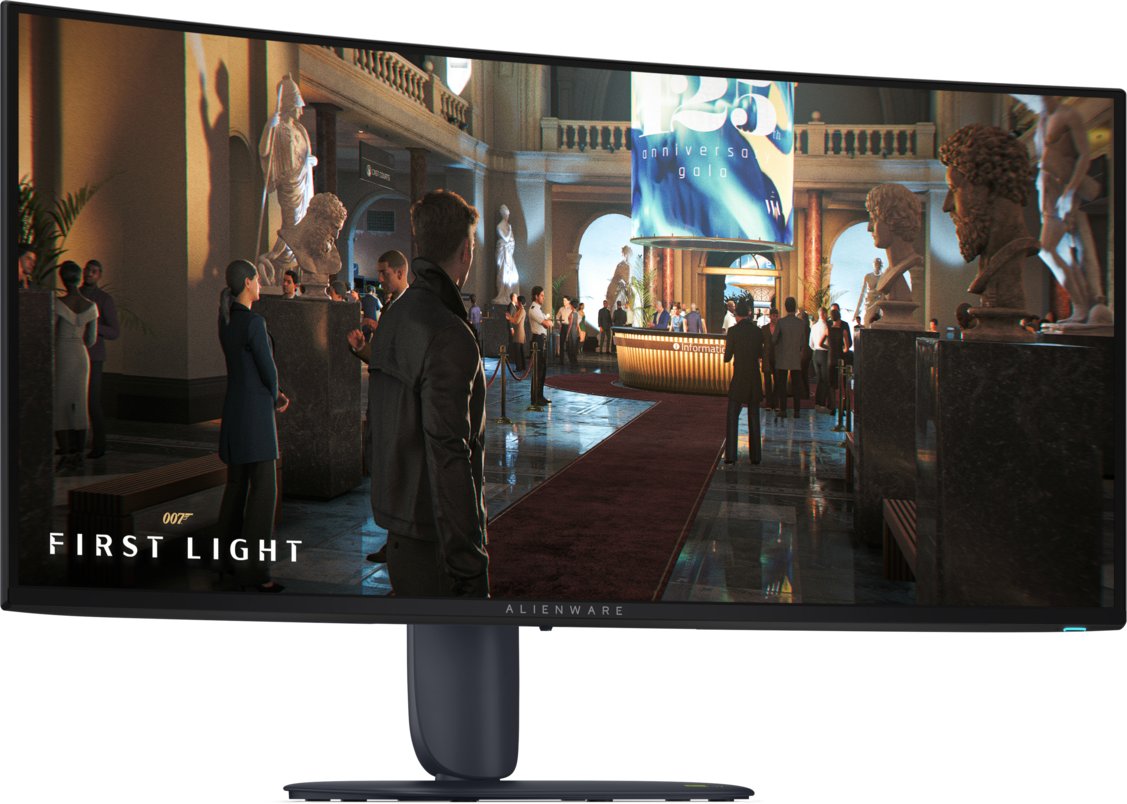 DELL Alienware AW3426DW - (34") (3440x1440) WQHD QD-OLED Curved Gaming Monitor | 21:9 | 280Hz | x2 HDMI ports (HDCP 1.4 & HDCP 2.3) | x1 DisplayPort 1.4 (HDCP 1.4 & HDCP 2.3) port | x1 USB Type-B 5Gbps upstream port | x1 USB Type-A 5Gbps downstream port |