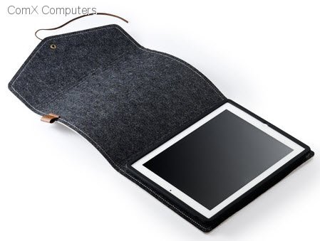Cooler Master Elegance Collection Bizet Folio For iPad 1/2 Easy To Carry With Handle, Water Resistance Material And Protects From Scratches, Dust And Drops - Grey Colour
