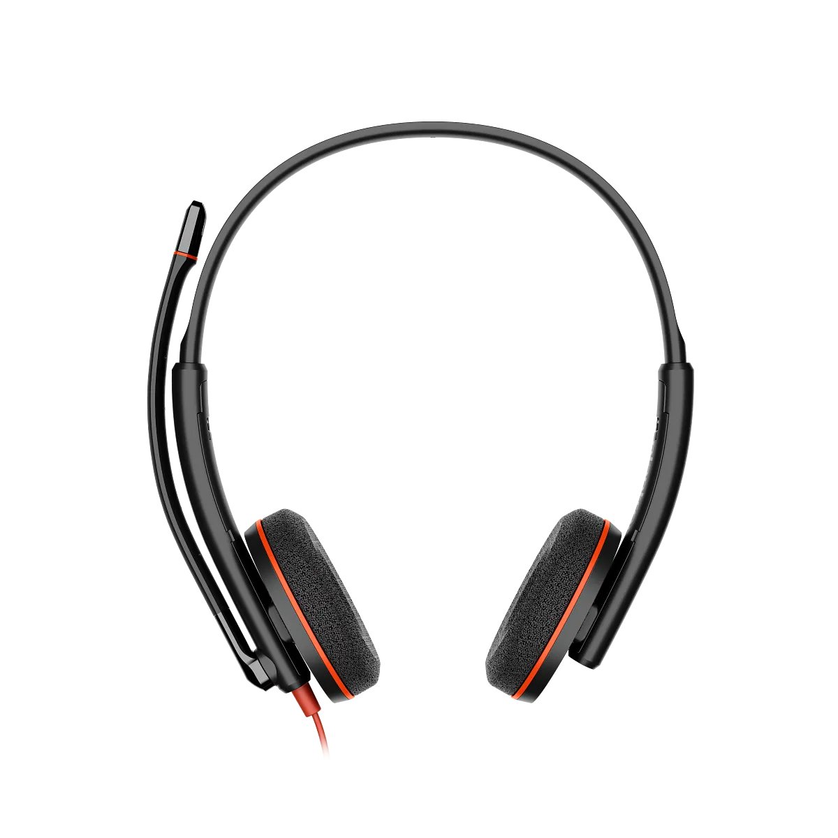 HP Poly - Blackwire 3220 Stereo USB-C Headset + USB-C/A Adapter - Black/Red
