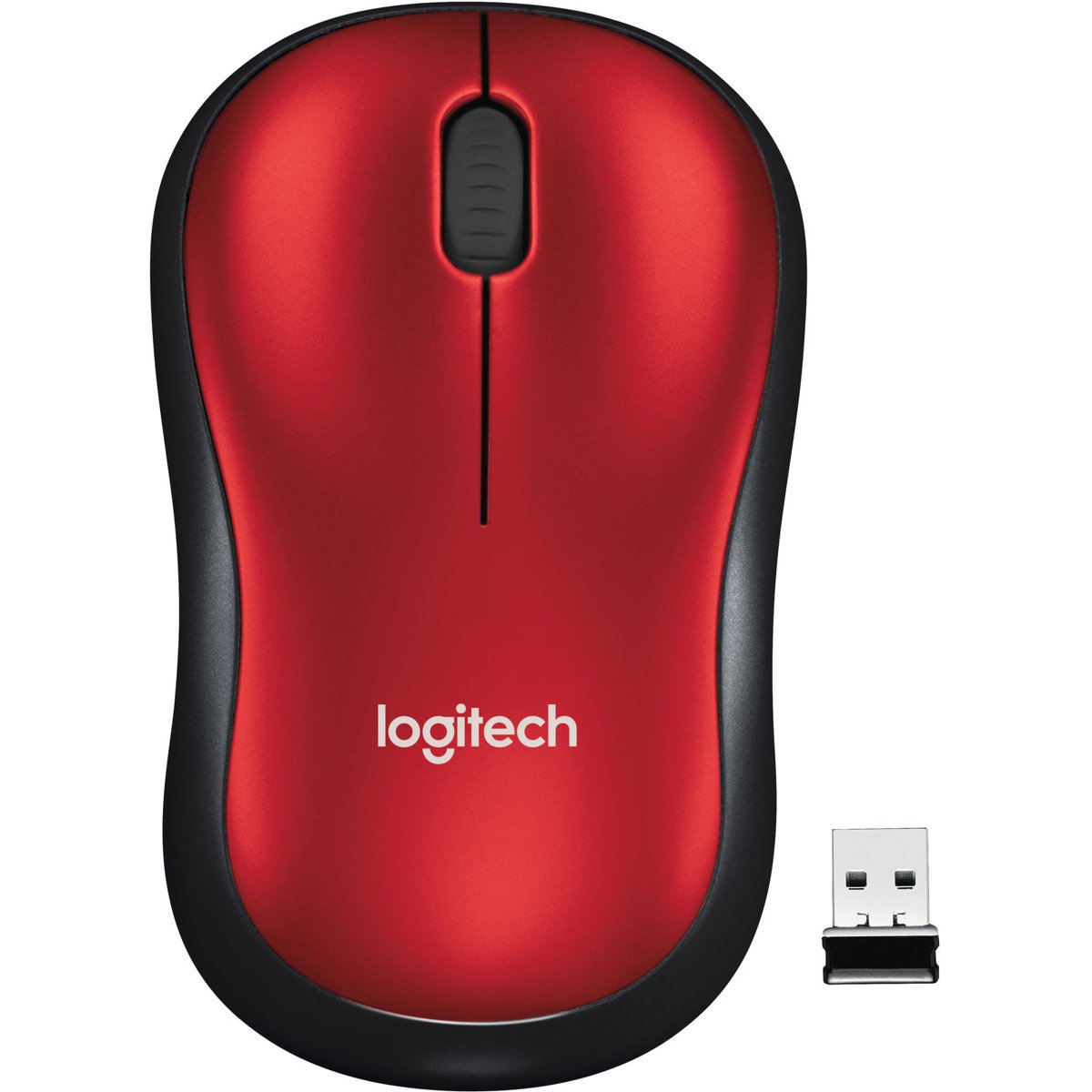 Logitech M185 - Wireless Mouse - Red