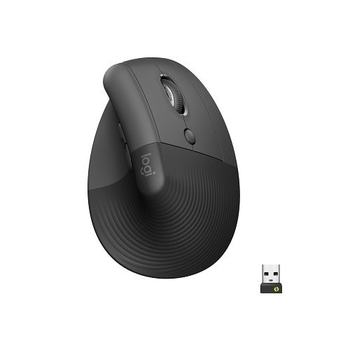 Logitech Lift - Wireless Ergonomic Mouse - Graphite