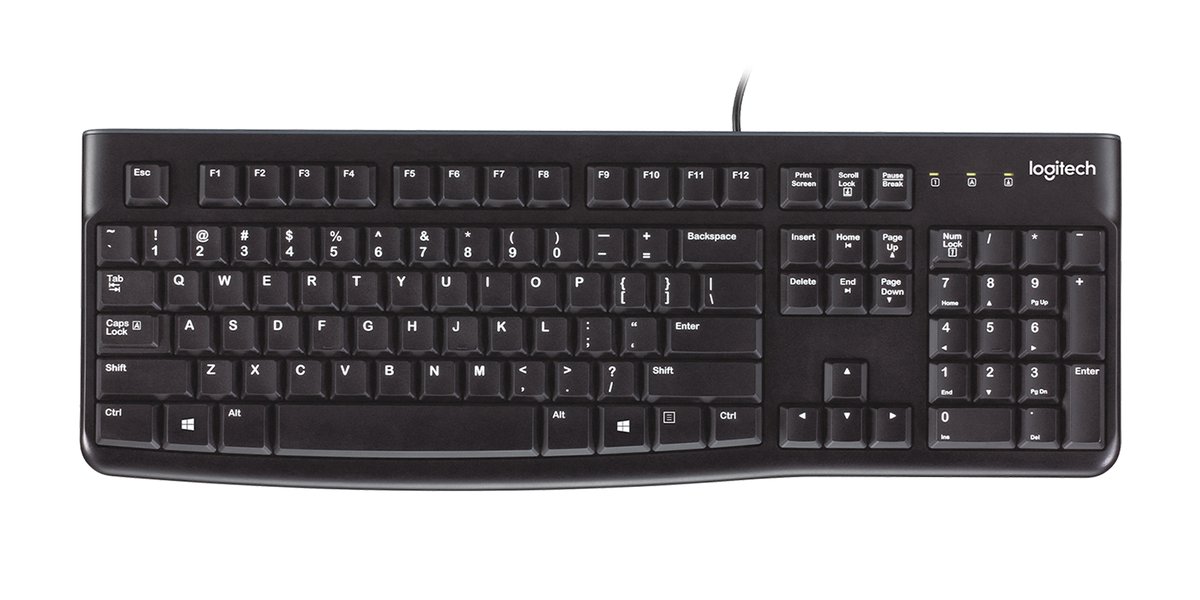 Logitech Corded Keyboard K120 - Black