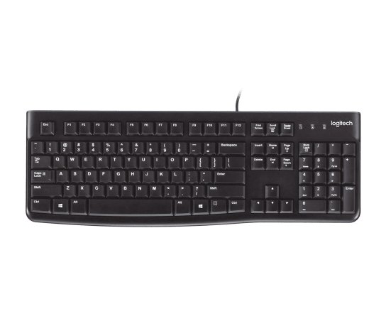 Logitech - Corded USB-A Keyboard K120 - Black