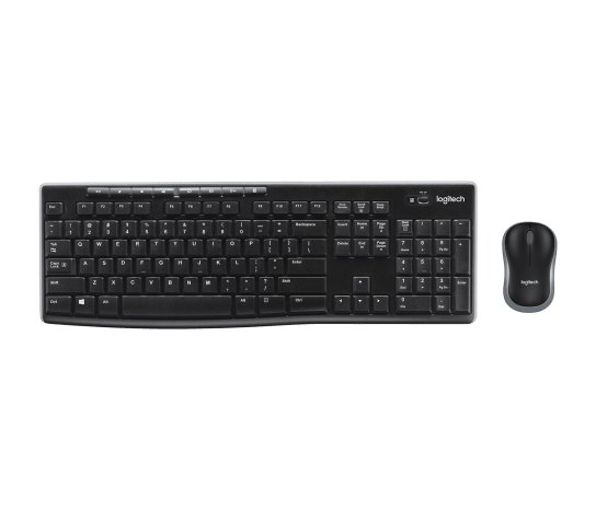 Logitech MK270 Wireless Keyboard and Mouse - Black