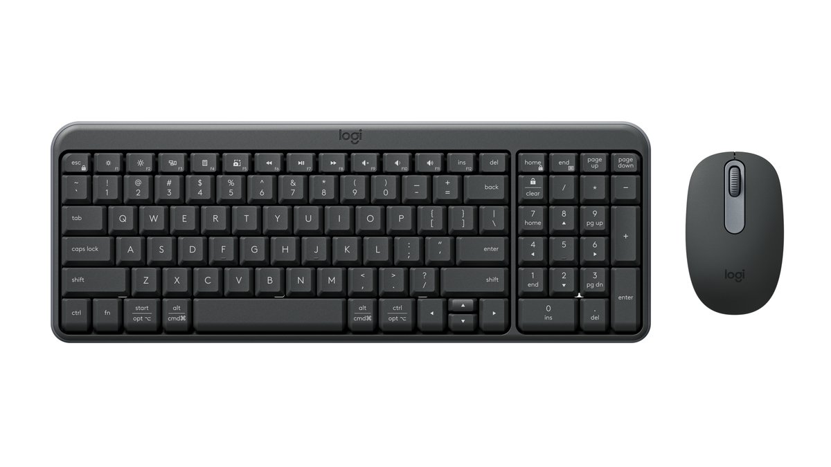 Logitech - MK250 Compact Bluetooth Keyboard and Mouse - Black