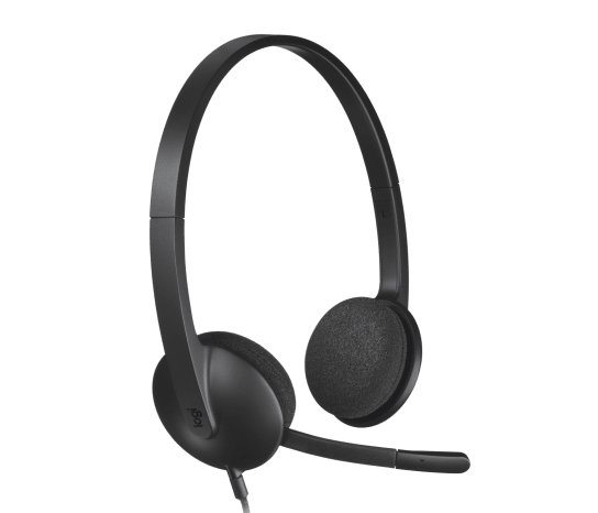 Logitech H340 Headset USB-A Dual Headset - Black