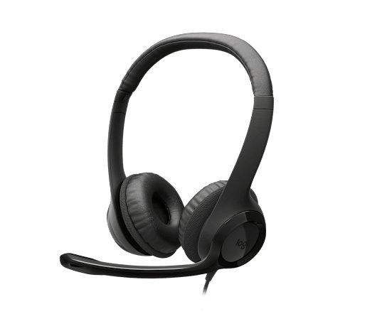 Logitech - H390 USB-A Dual Headset with Noise-Cancelling Microphone - Black