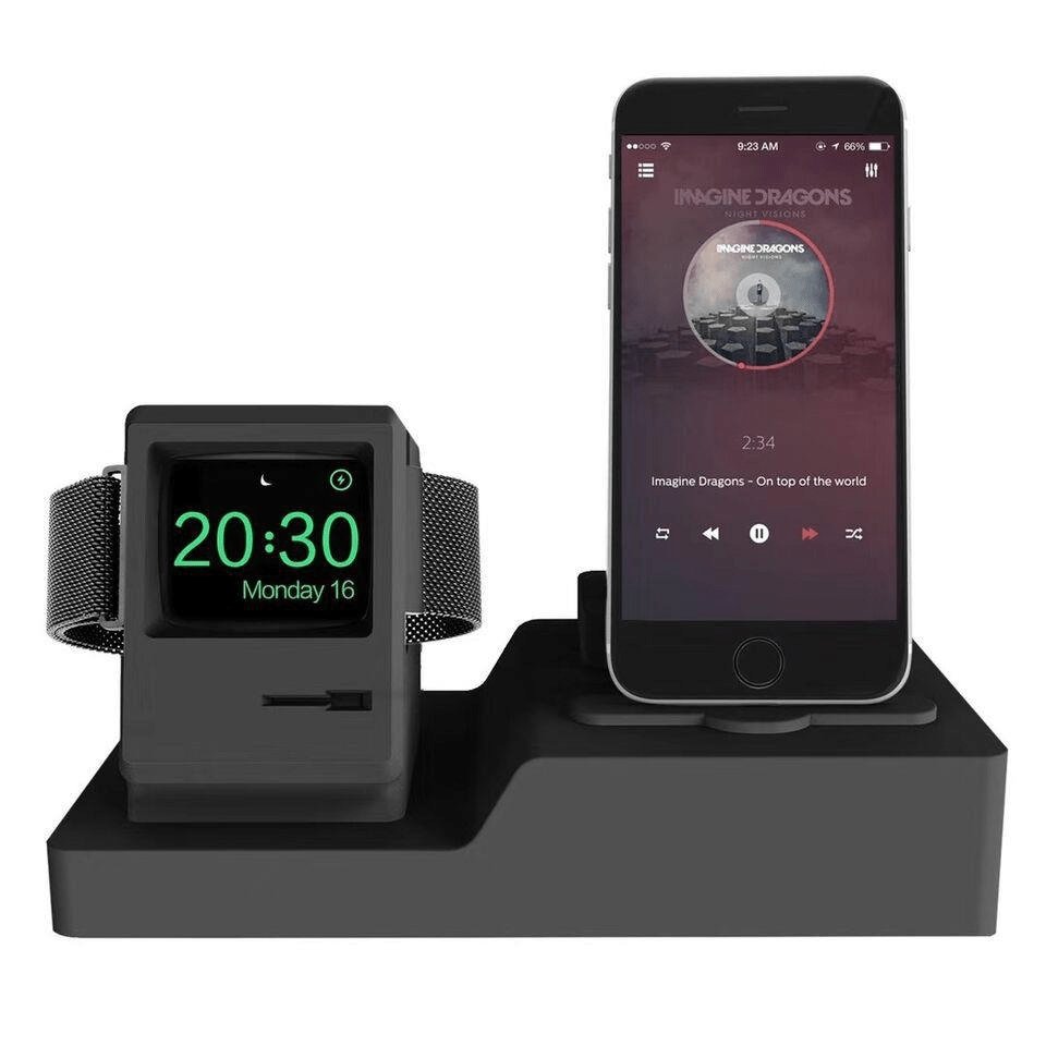Tuff-Luv - Apple Watch /AirPods / iPhone 3 in 1 Classic Charging Station - Black
