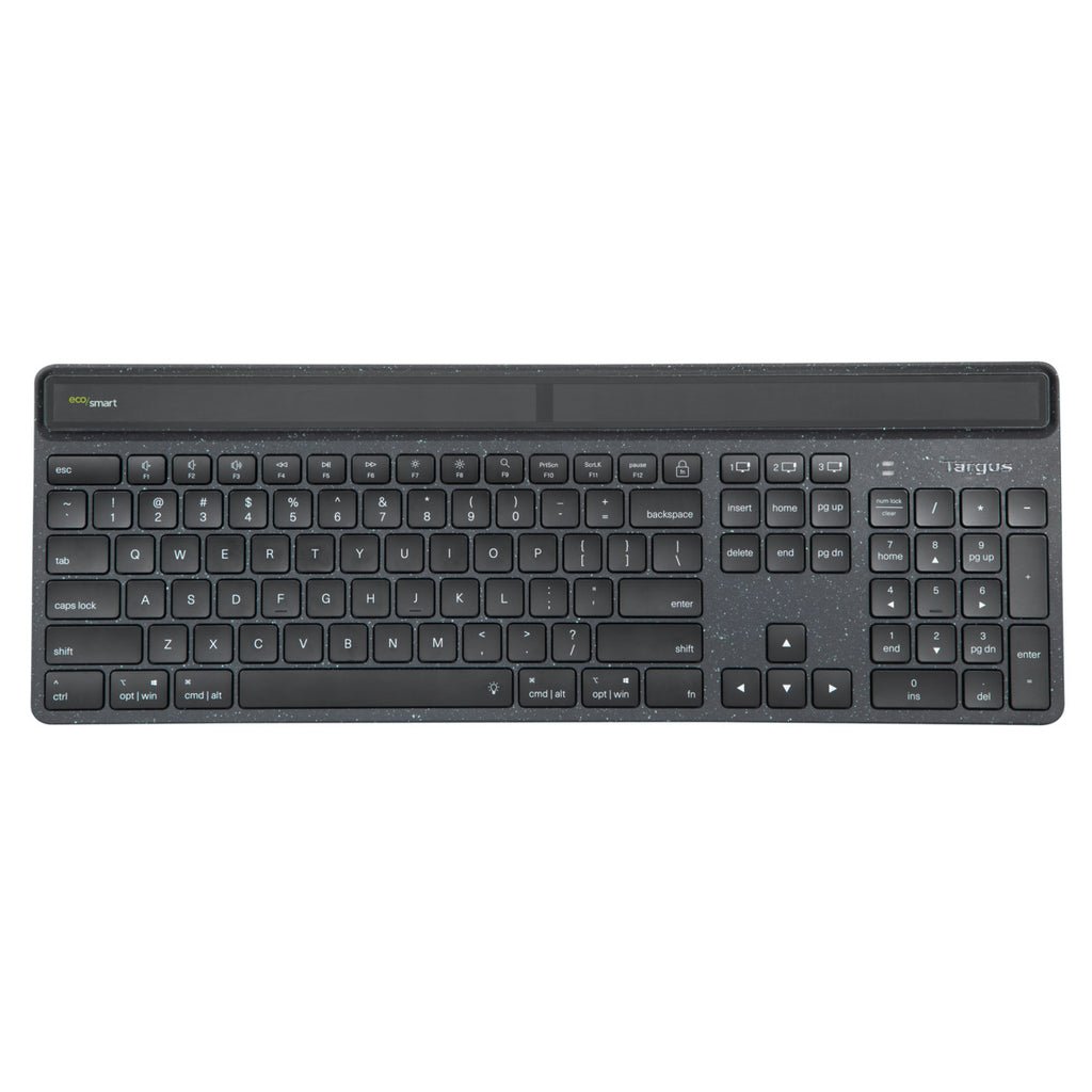 Targus - Solar Bluetooth Rechargeable Keyboard - Black