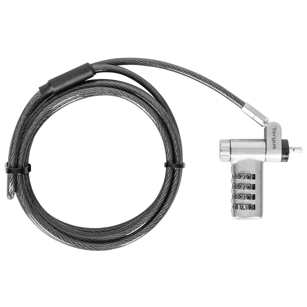 Targus - Ultimate 3 in 1 Combination Cable Lock (T-Bar, Nano & Wedge Anchors) - Silver
