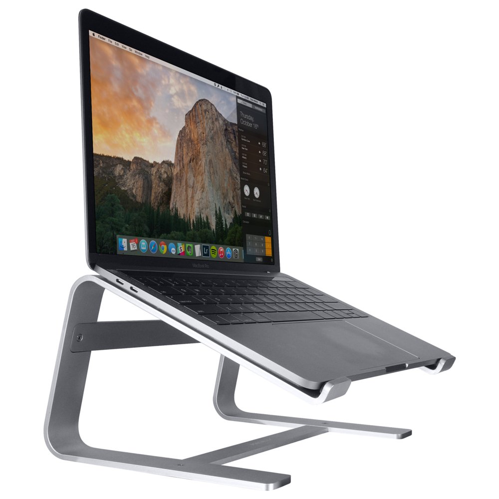 Macally - Aluminium Stand for Apple Macbook Air/Pro or any Notebook 13" - 16" - Space Gray