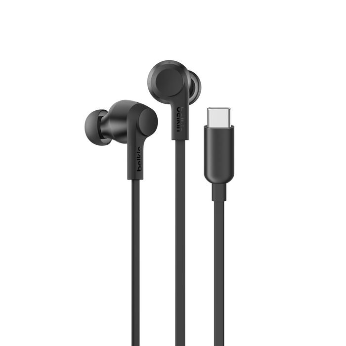 Belkin - SoundForm ANC (Active Noise Cancelling) - Built-in Microphone - Black
