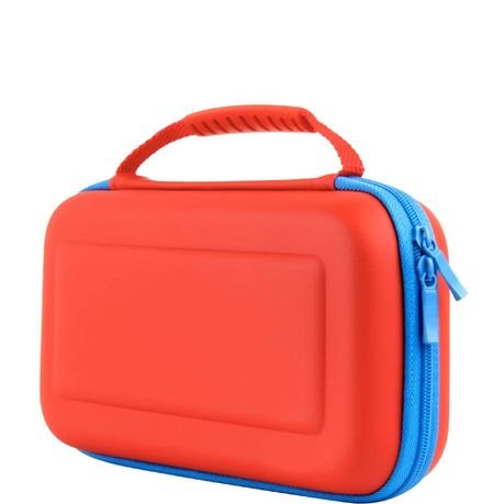 Orzly Case for Nintendo switch Oled Neon Red/Neon Blue console and original switch console, portable travel protective case with space for games and accessories - Tanami Gift box edition