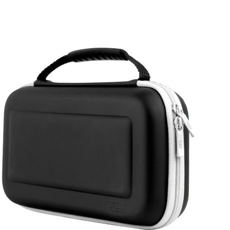 Orzly Travel Case for Nintendo Switch Oled model and standard Switch console with accessories and Games storage compartment - Easy Clean Case Gift Boxed Edition - Black