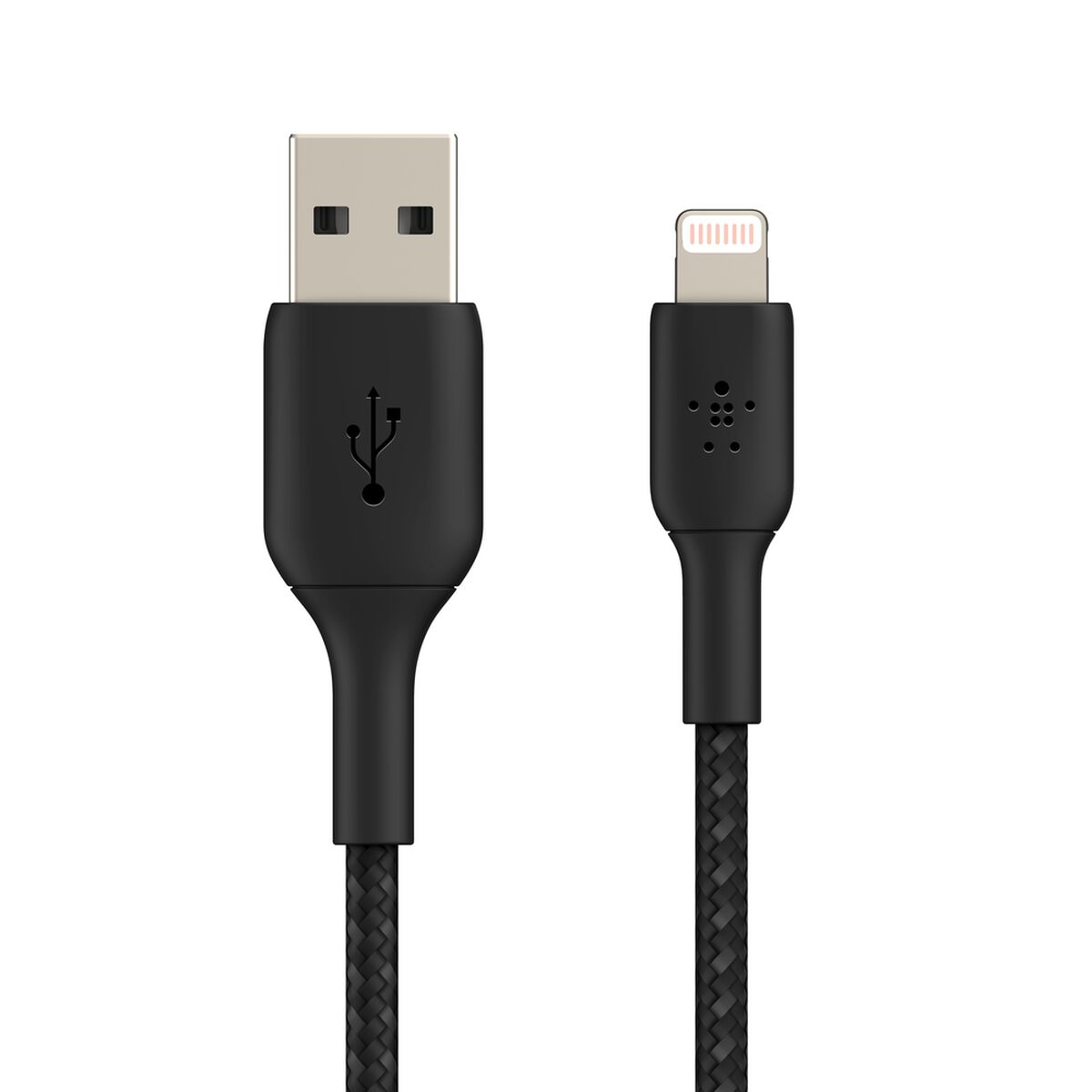 Belkin - BoostCharge USB-A Cable Braided Cable to Lightning 1.5 Meters 2 Pack - Black